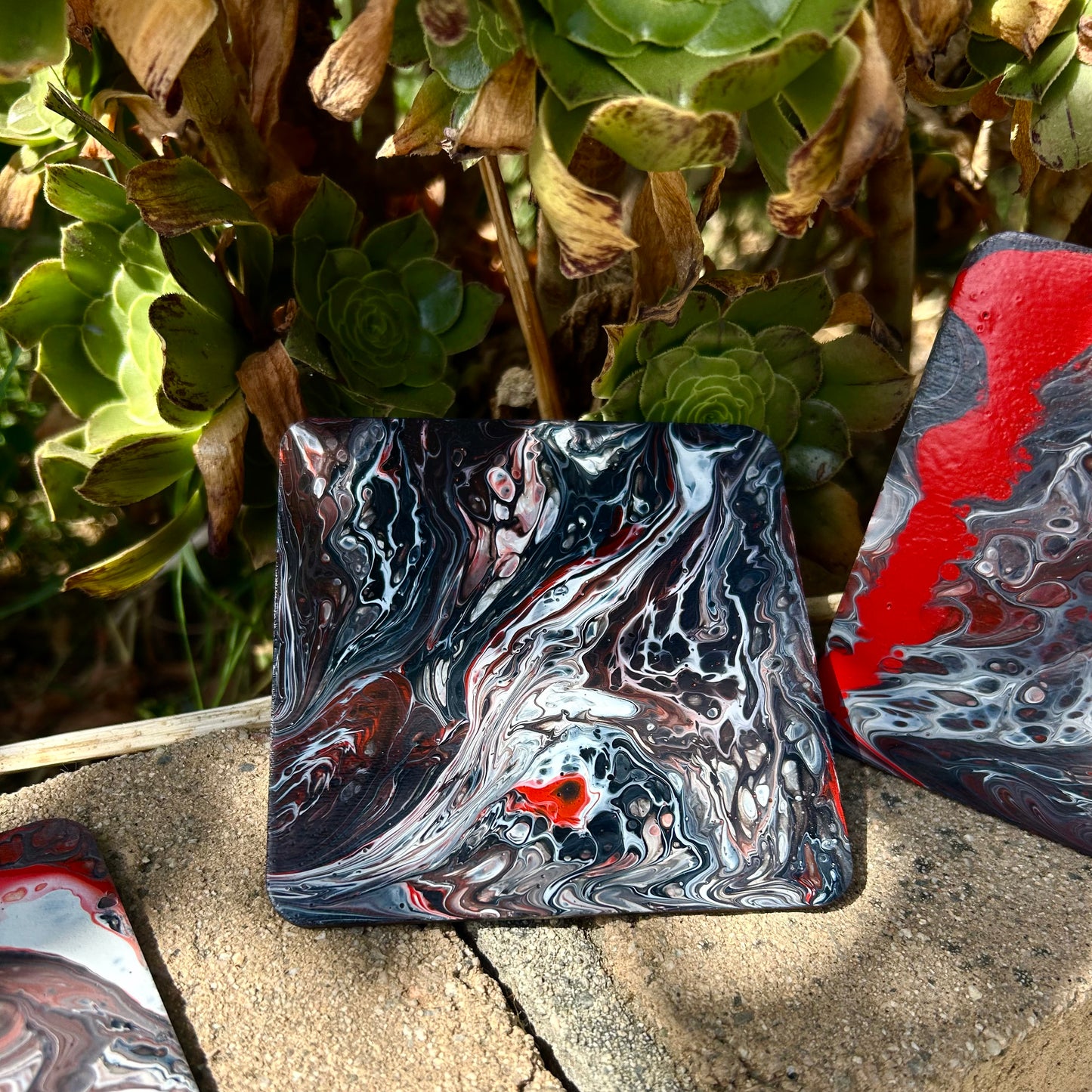Seeing Red coaster set