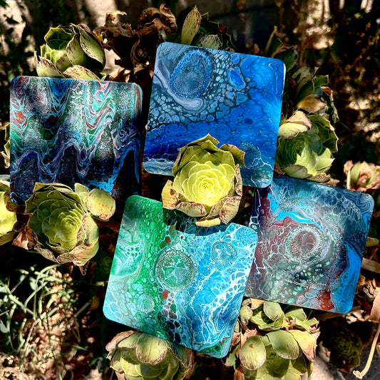 Earthly Oversight coaster set